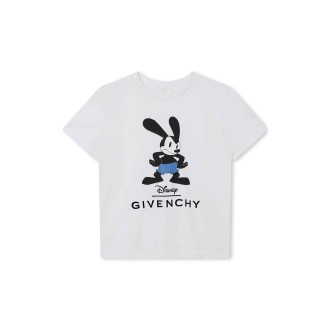 GIVENCHY KIDS T-Shirt Bianca Con Stampa Oswald x Disney