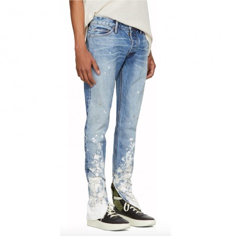 fear of god black selvedge painters denim jeans black romper