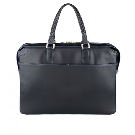 Premia Briefcase In Woven Leather