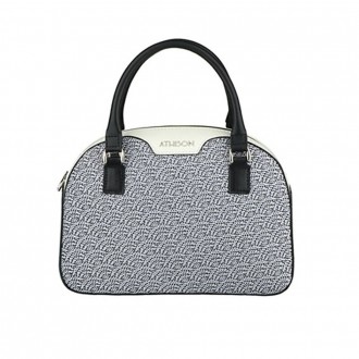 Stresa Handbag In Leather With Braided Dial In Cotton And Rayon