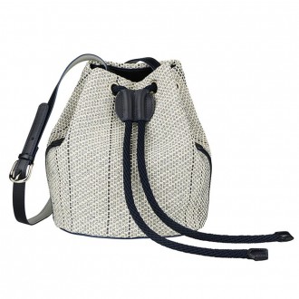 Basket Bag Busin Woven And Jeans