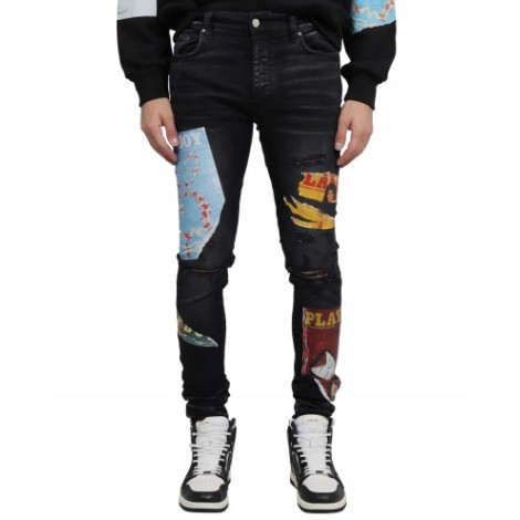 Amiri black Playboy Magazine jeans | SHOPenauer
