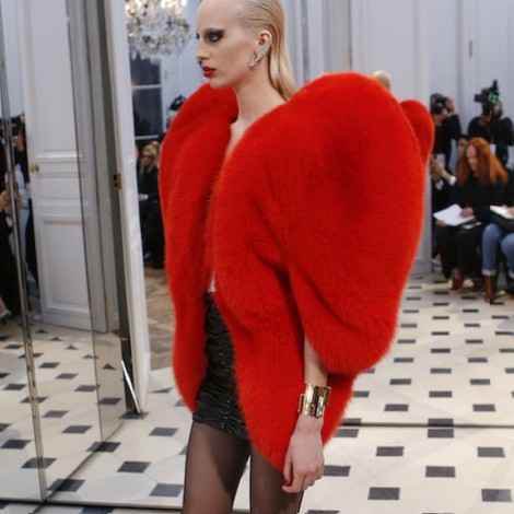 saint laurent heart coat