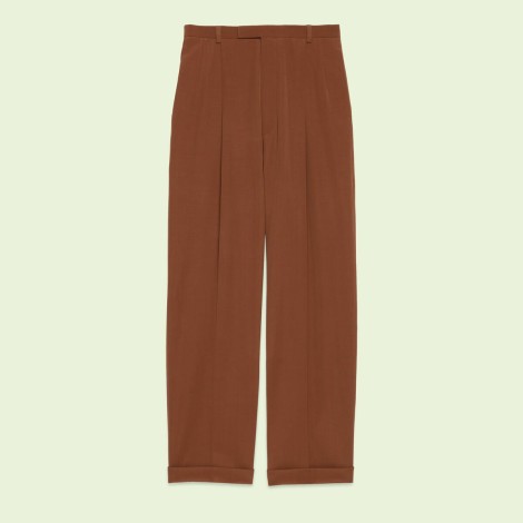 Wool trousers with Gucci label