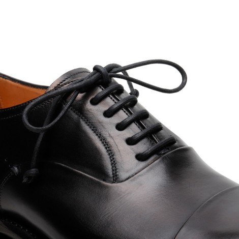 Silvano Sassetti Parigi Black Leather Derby Shoes - Silvano Sassetti