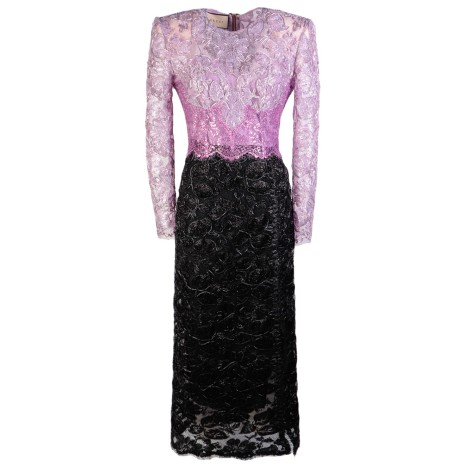 Gucci ``Rebrode Lamè Ramage` Long Dress