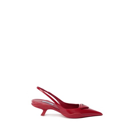 Prada Brushed Leather Slingback Pumps