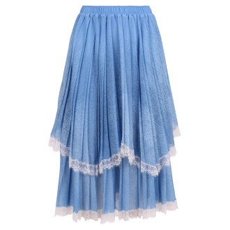 Ermanno Scervino Long Pleated Skirt 40