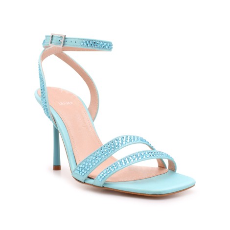 Leonie Hanne X Liu Jo All-Over Rhinestone Decoration Satin Sandals 40
