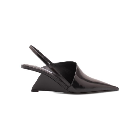 Prada Scuplted Heel Asymmetric Pumps 40