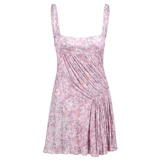 Giovanni Bedin Short Ruched Viscose Dress 42