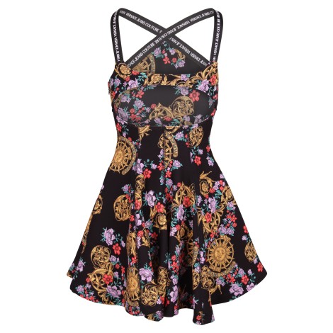 Versace Jeans Couture Floral Baroque Print Short Dress 42