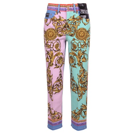 Versace Jeans Couture Multicolor Baroque Print Cotton Jeans 27