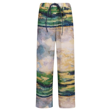 Vien Nature Print Drawstring Trousers S