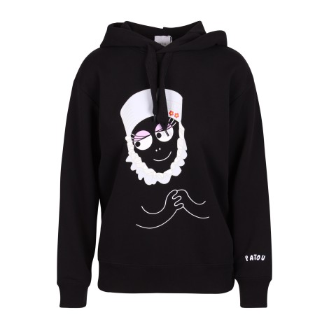 Patou 'BarbaPatou' Graphic-Print Cotton Hoodie M