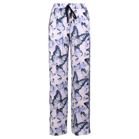 Ermanno Firenze Butterfly Print Viscose Trousers 42