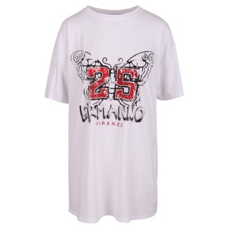 Ermanno Firenze Printed Cotton T-Shirt 42