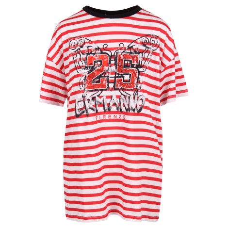 Ermanno Firenze Striped Cotton T-Shirt 42