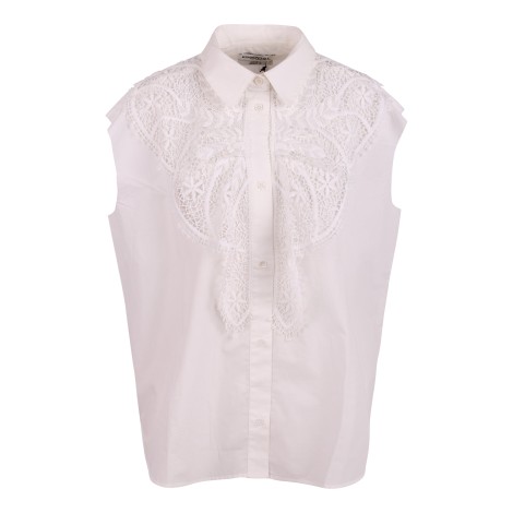 Essentiel Antwerp 'Bami' Lace Inserts  Sleeveless Shirt S