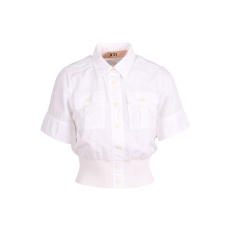 N.21 Cotton Crop Shirt With Pockets 40