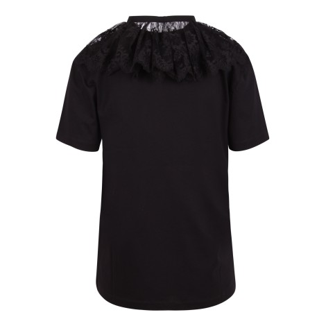 Patou Lace Details Crewneck Cotton Top M