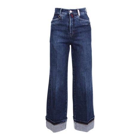 High 'Saunter' Wide Cotton Jeans 44