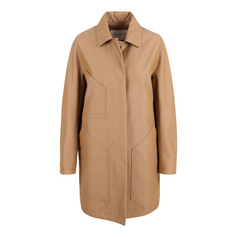 Max Mara 'Carta' Long Cotton Coat 42