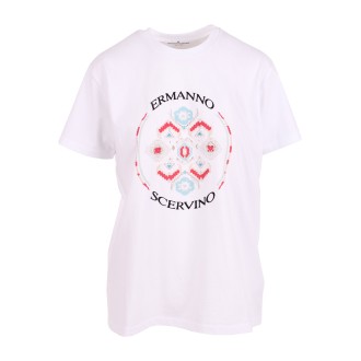 Ermanno Scervino Logo Print Cotton T-Shirt 40