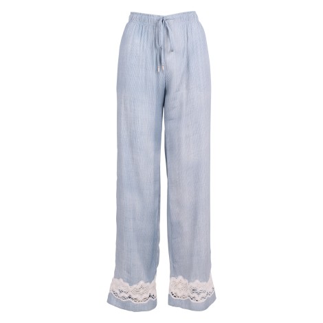 Ermanno Scervino Rayon Trousers With Lace Detail 40