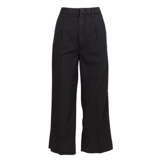 N.21 Wide Leg Flared Cotton Trousers 44