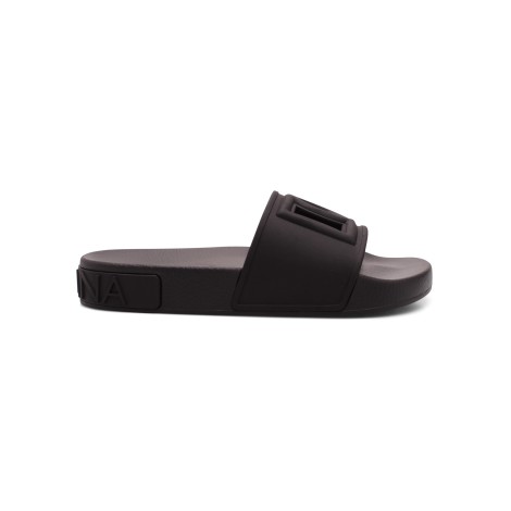 Dolce & Gabbana Logo Cut Out 'DG' Slider Sandals 38