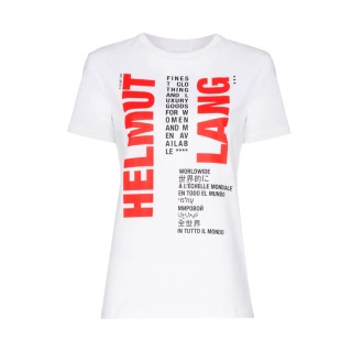 HELMUT LANG T-shirt con logo in contrasto.