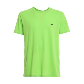LACOSTE T-SHIRT IN JERSEY VERDE TH6709TTV