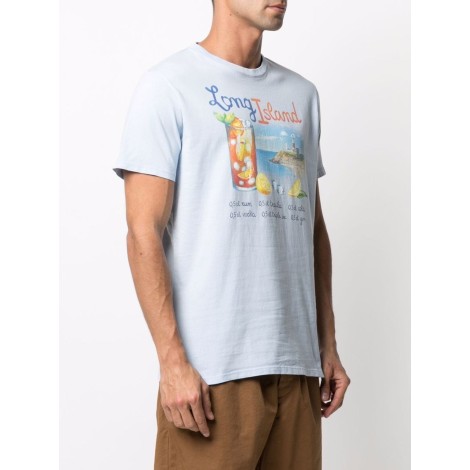 MC2 T-shirt in cotone blu con stampa 