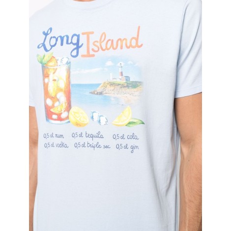 MC2 T-shirt in cotone blu con stampa 