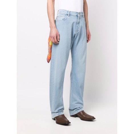 VERSACE Jeans chiaro a gamba larga con bottoni dorati