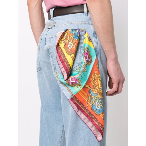 VERSACE Jeans chiaro a gamba larga con bottoni dorati