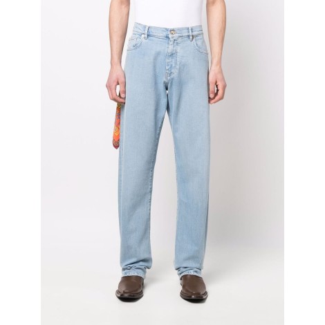 VERSACE Jeans chiaro a gamba larga con bottoni dorati