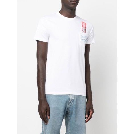 MC2 T-shirt bianca in cotone con stampa grafica 