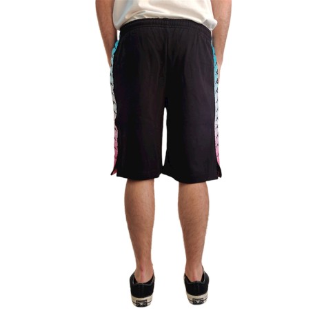 222 BANDA TREADS DEGRADE PANTALONCINI SPORTIVI BLACK-TURQUOISE-FUXI
