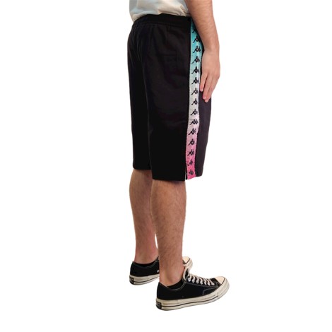 222 BANDA TREADS DEGRADE PANTALONCINI SPORTIVI BLACK-TURQUOISE-FUXI