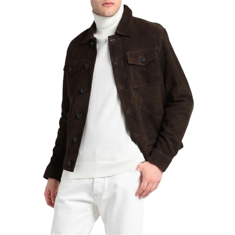 SLHOBAN SUEDE TRUCKER JACKET W DELICIOSO