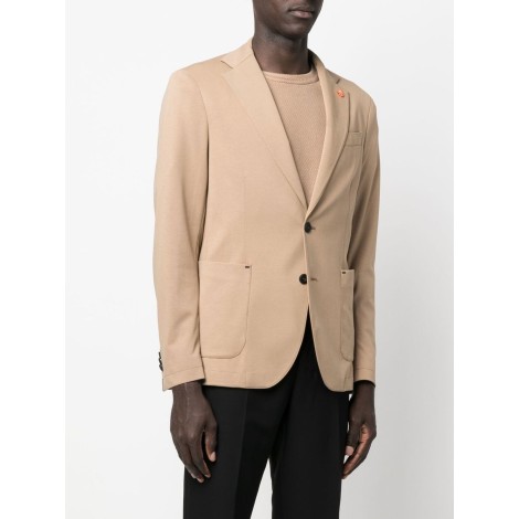 MANUEL RITZ blazer monopetto in cotone beige