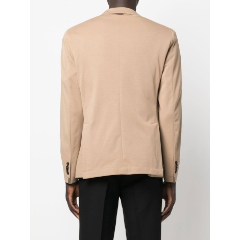 MANUEL RITZ blazer monopetto in cotone beige