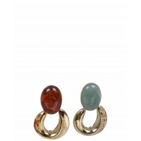 D'Estree orange and green Sonia Eggs earrings