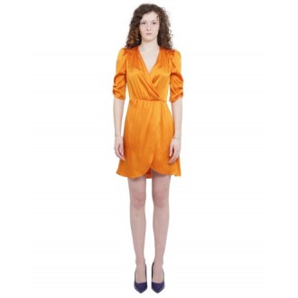 Lanvin orange drape dress