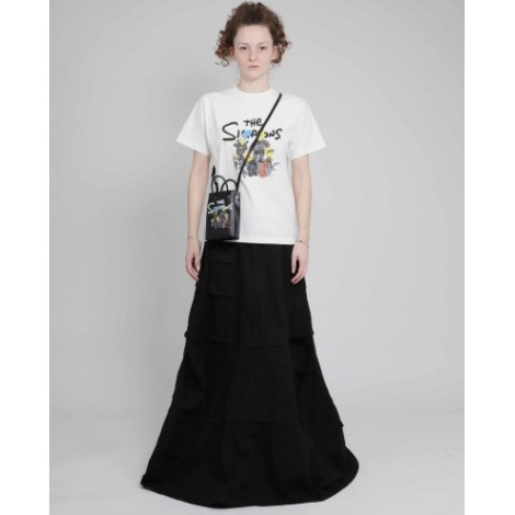 Balenciaga black maxi cargo skirt