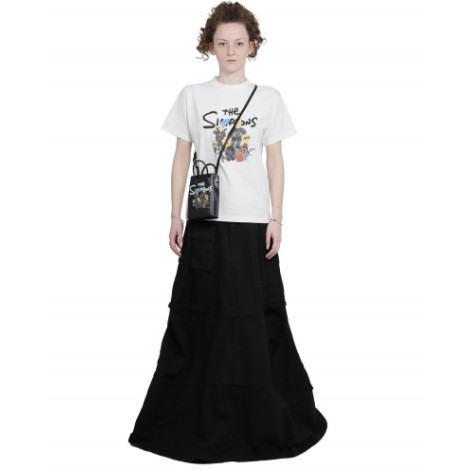 Balenciaga black maxi cargo skirt