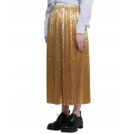 Junya Watanabe gold pleated skirt