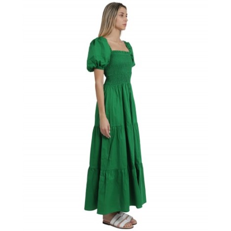 Sabine Arias green dress